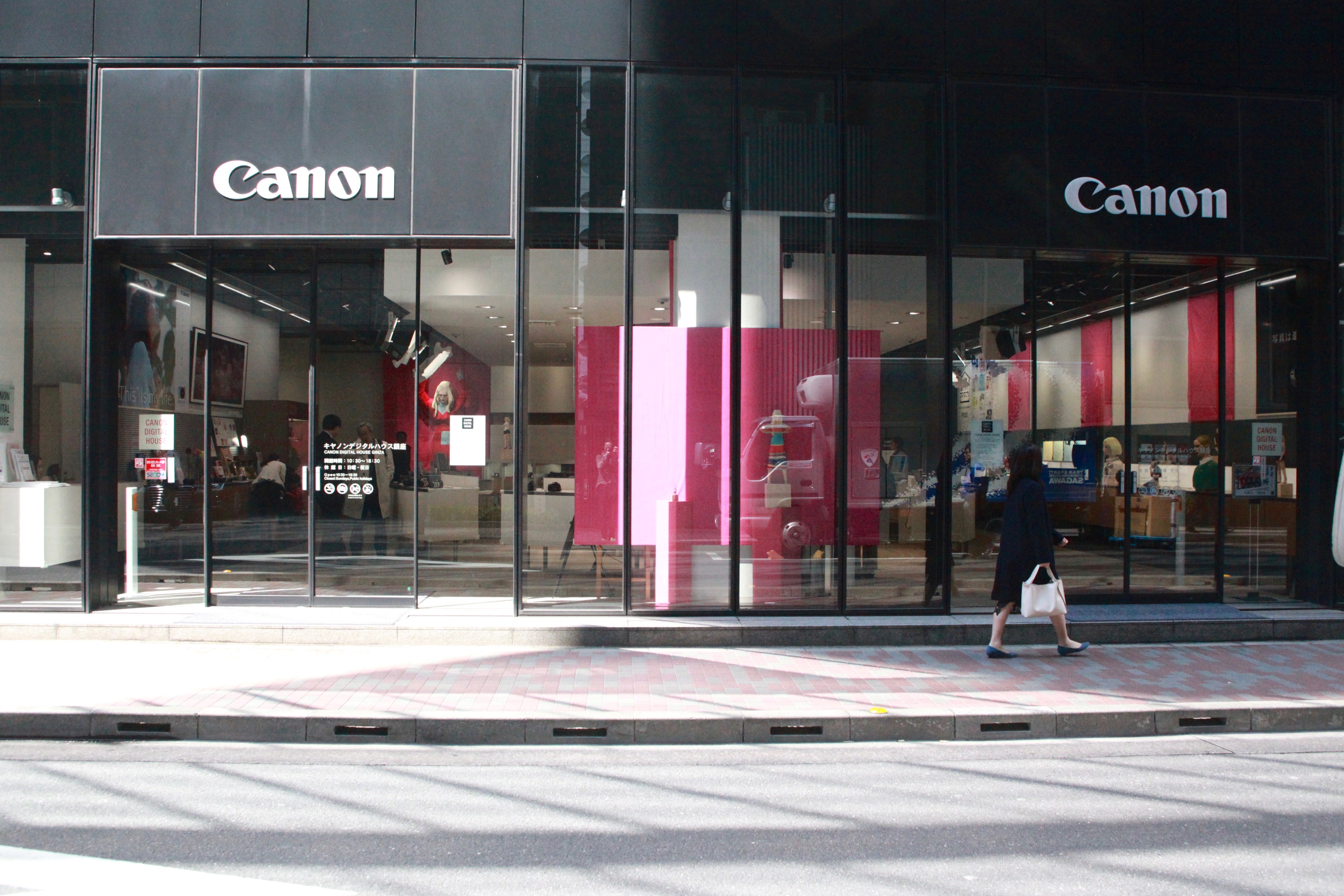 Hideki Iinuma wood sculptures at Canon Digital House Ginza, Tokyo