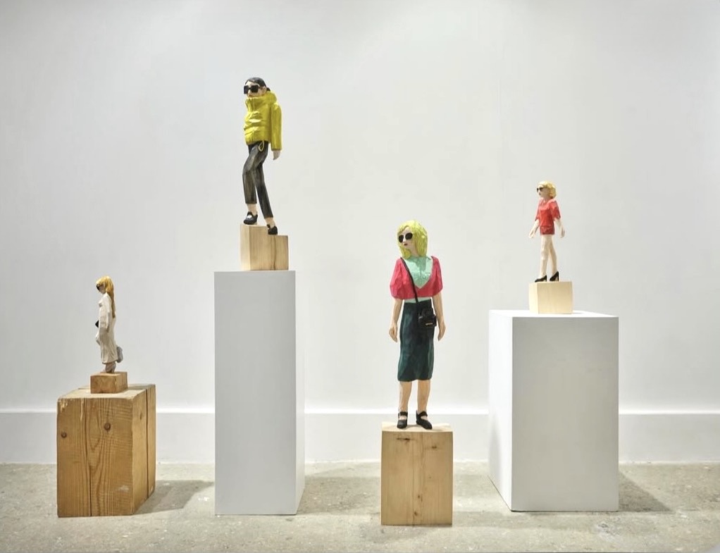 Four painted wood sculptures by Hideki Iinuma, Group Show at Marian Cramer Projects, Paris, 2026